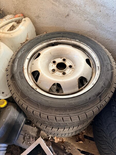 Set roti VW Transporter T5 / T6 Jante otel anvelope iarna Continental